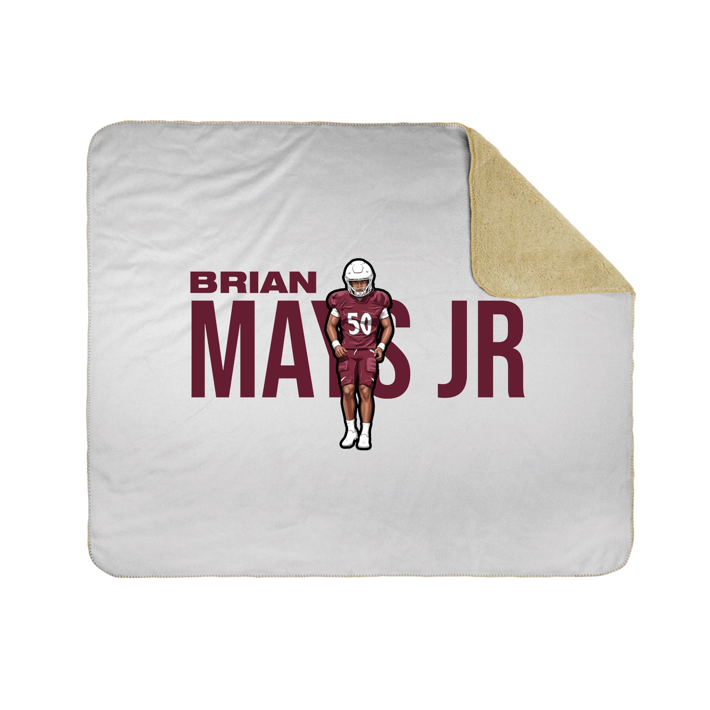 Throw Blanket — Player Name in White