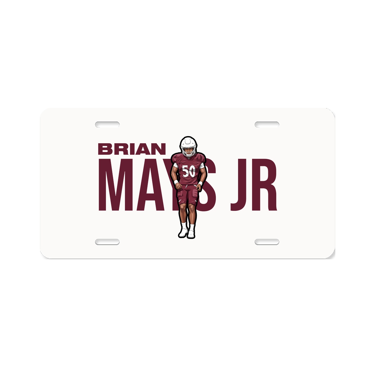 License Plate — Player Name in Classic