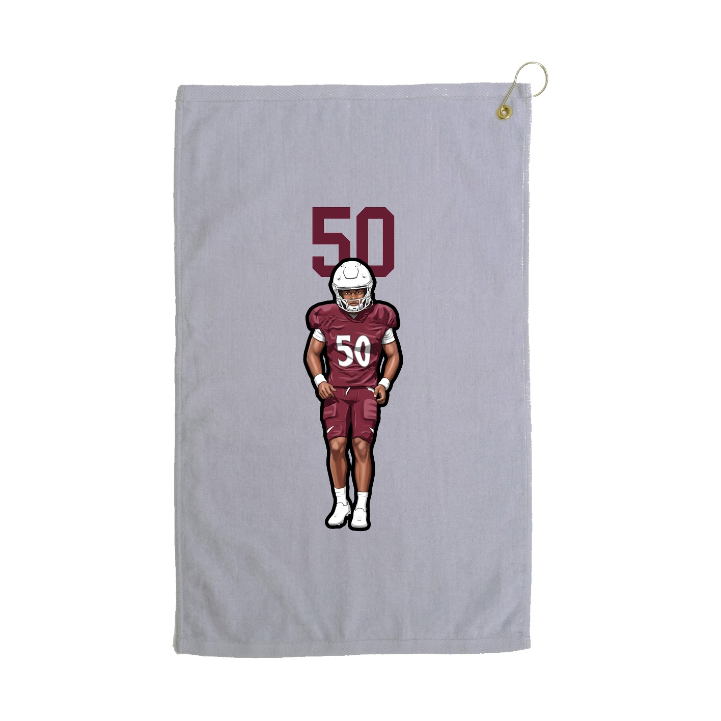 Golf Towel — Number Top in Grey