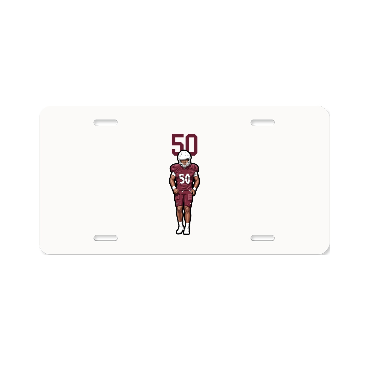 License Plate — Number Top in Classic