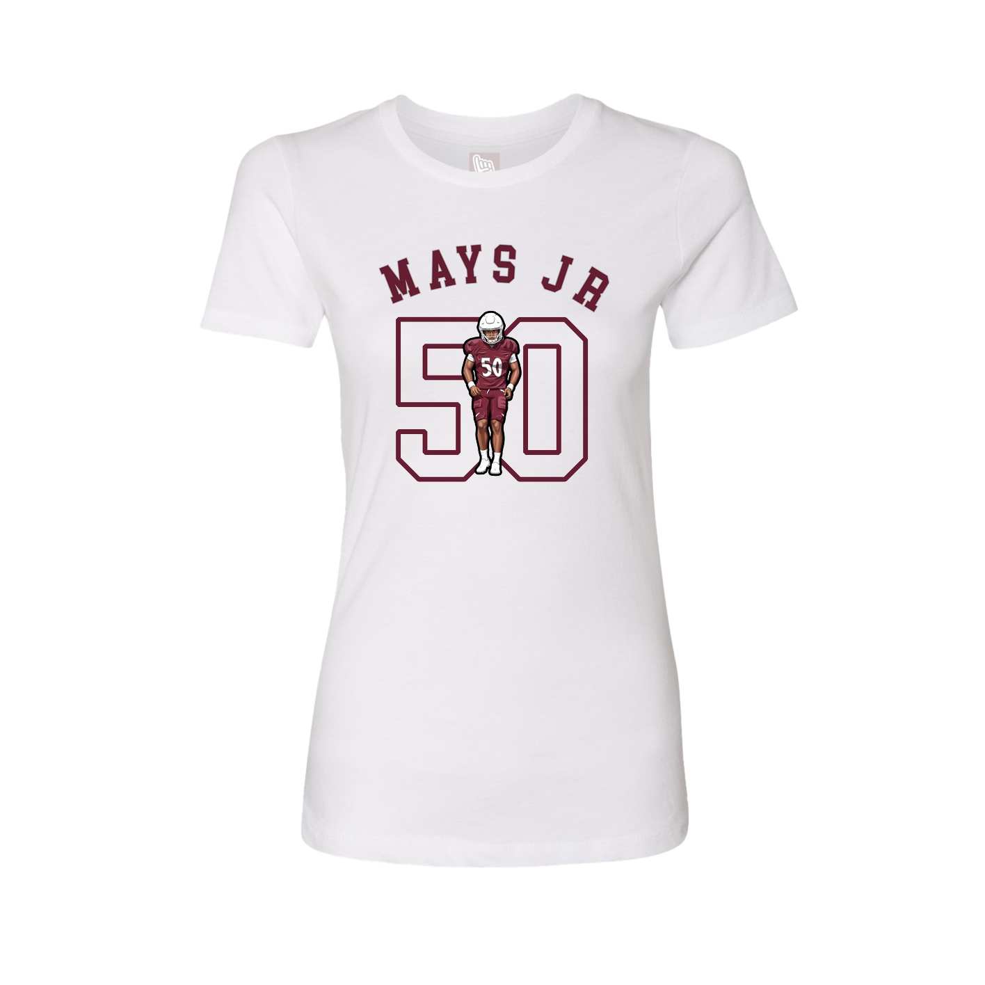 Fitted Women's Tee — Shirsey Arch in White