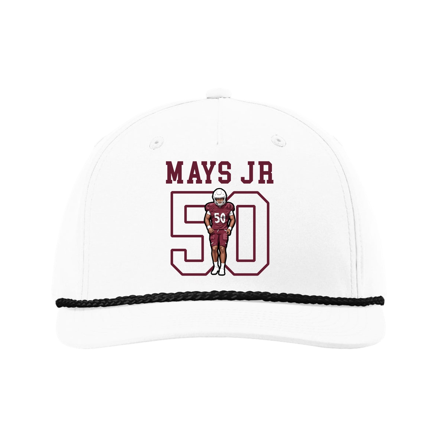 Five-Panel Classic Rope Cap — Shirsey in White