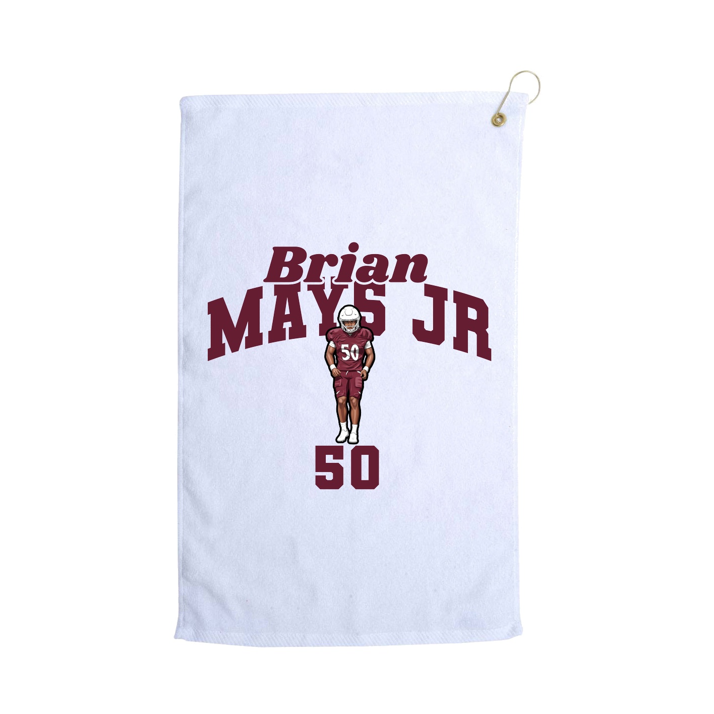 Golf Towel — Signature Arch in White