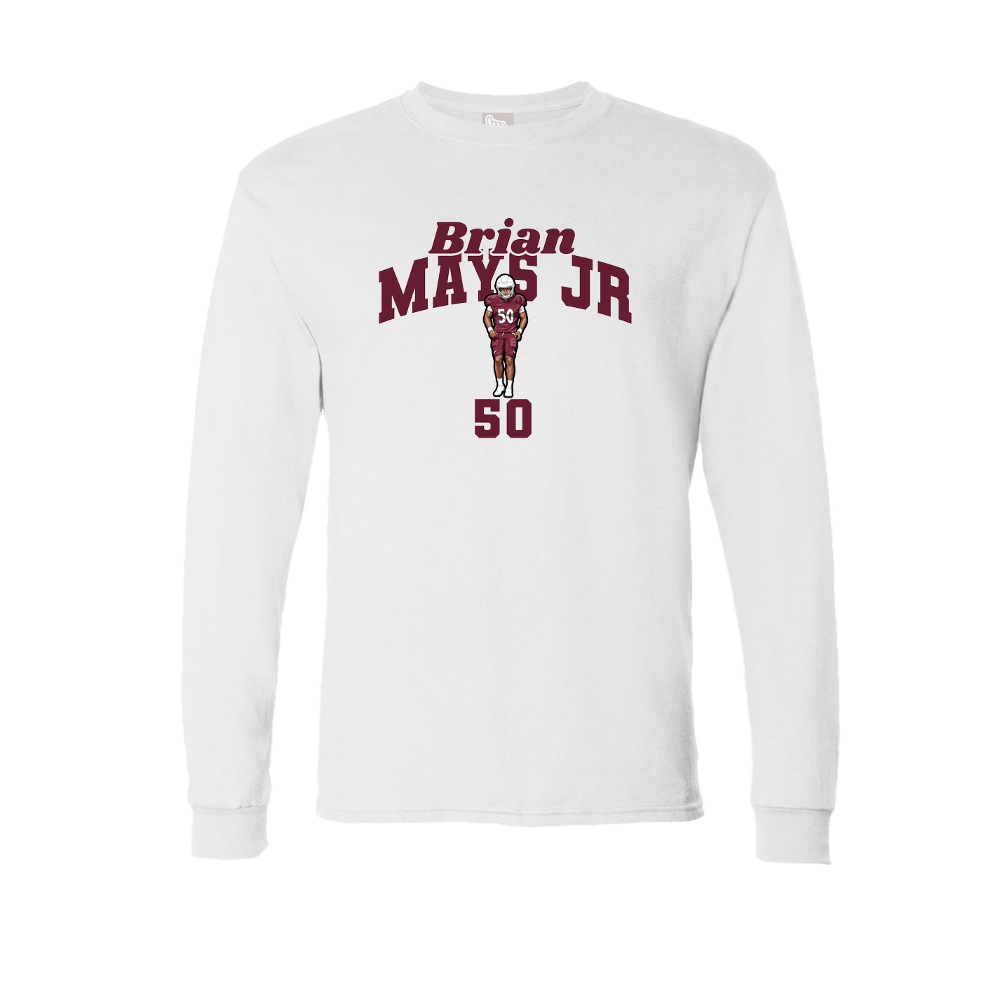 Long Sleeve Tee — Signature Arch in White