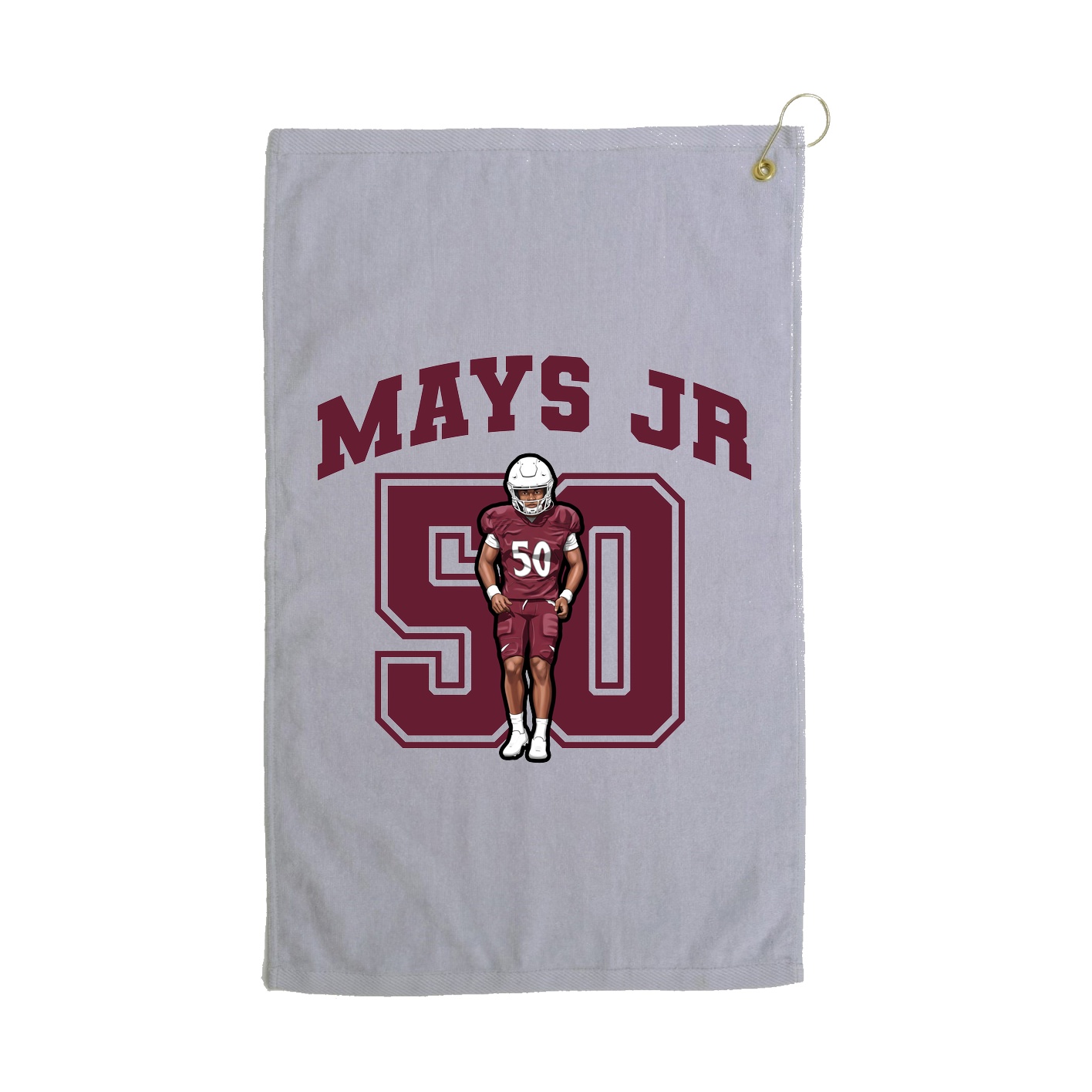Golf Towel — Number in Grey