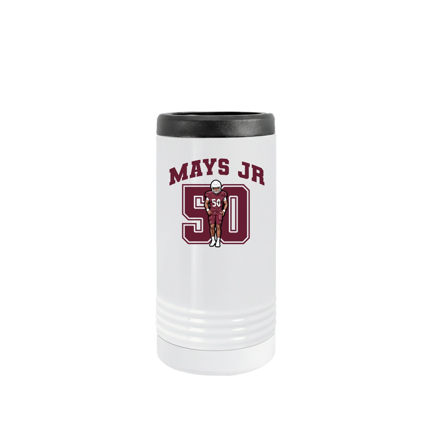 Slim Beverage Holder — Number in White