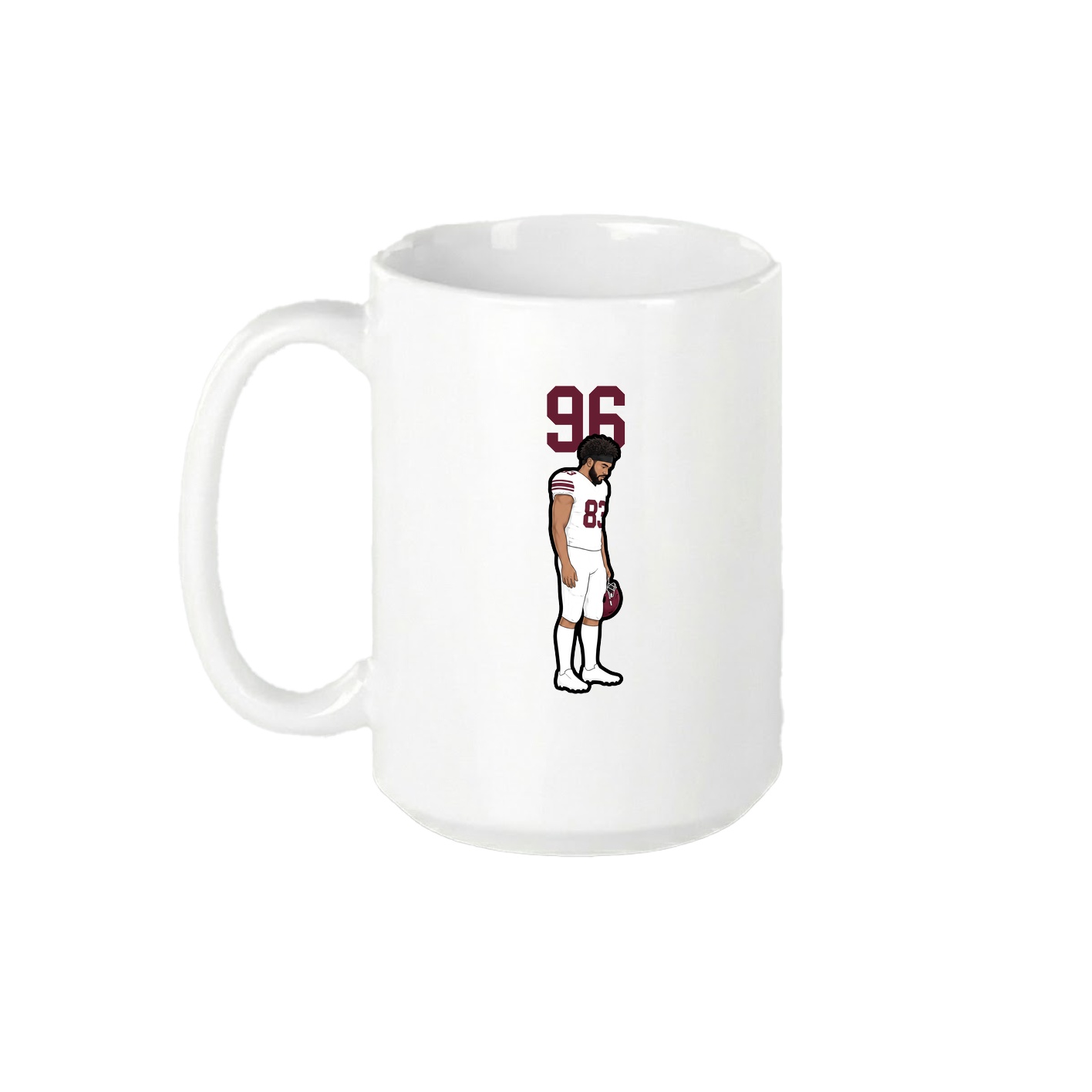 15oz Coffee Mug — Number Top in White