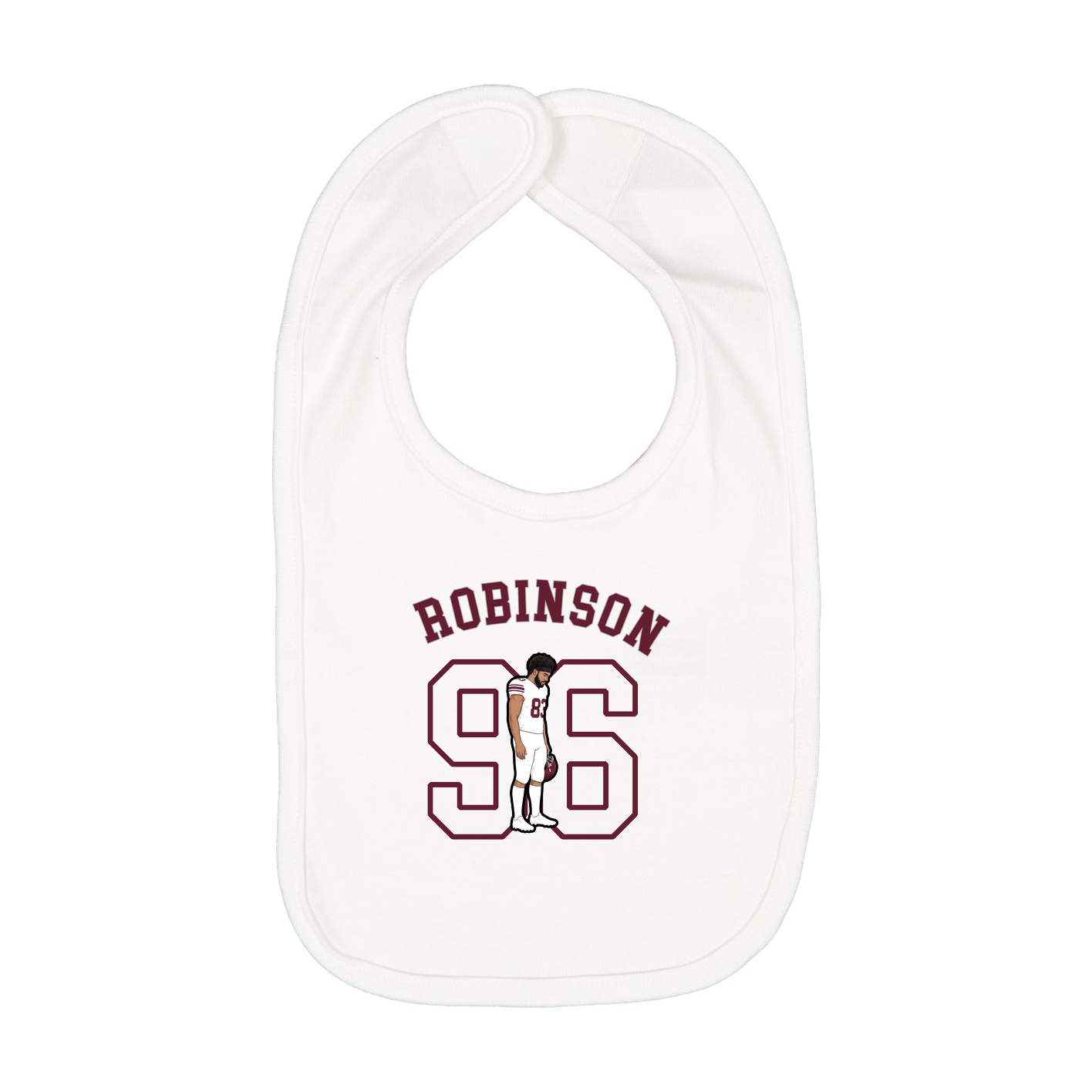 Infant Bib — Shirsey Arch in White