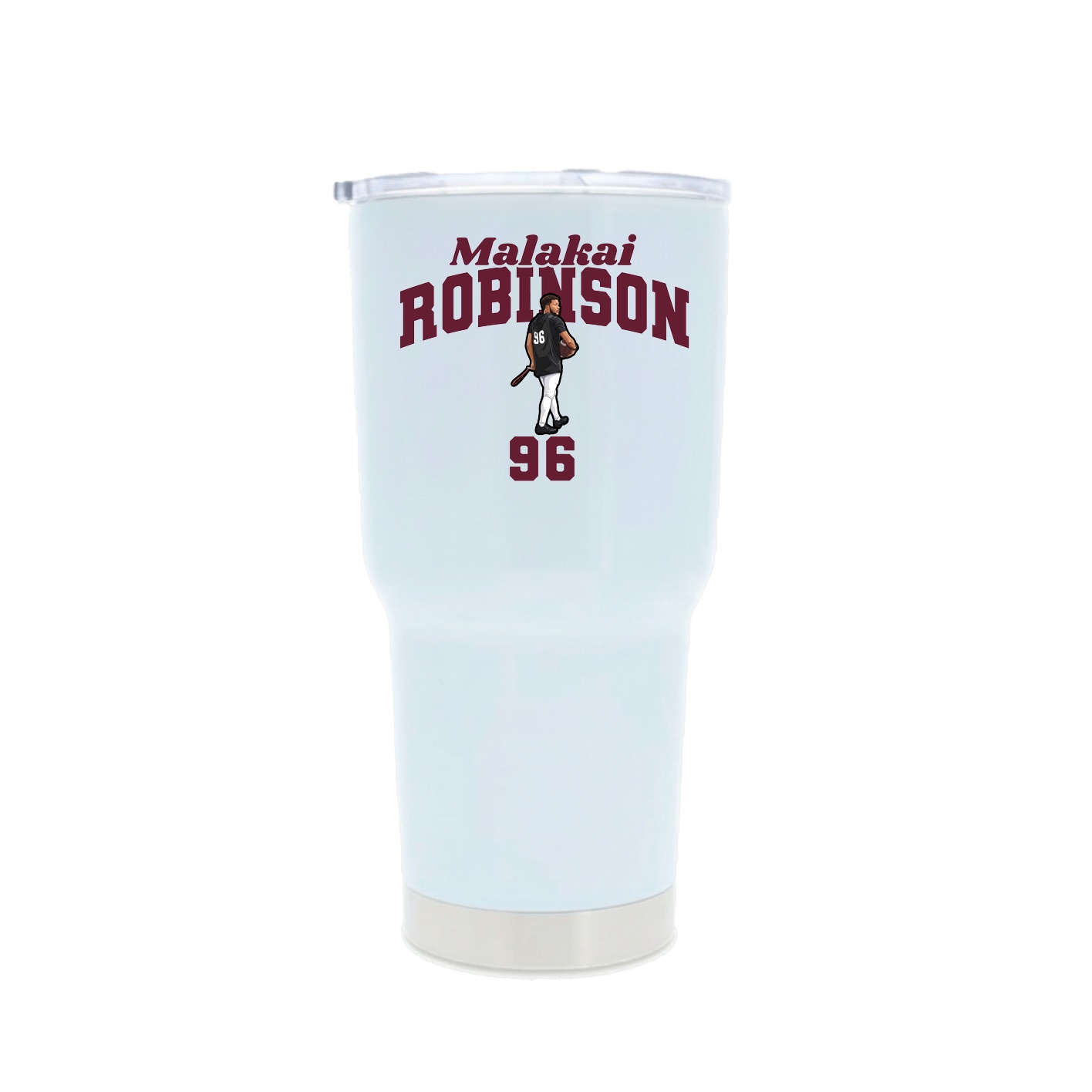 30oz Stainless Steel Tumbler — Signature Arch in White