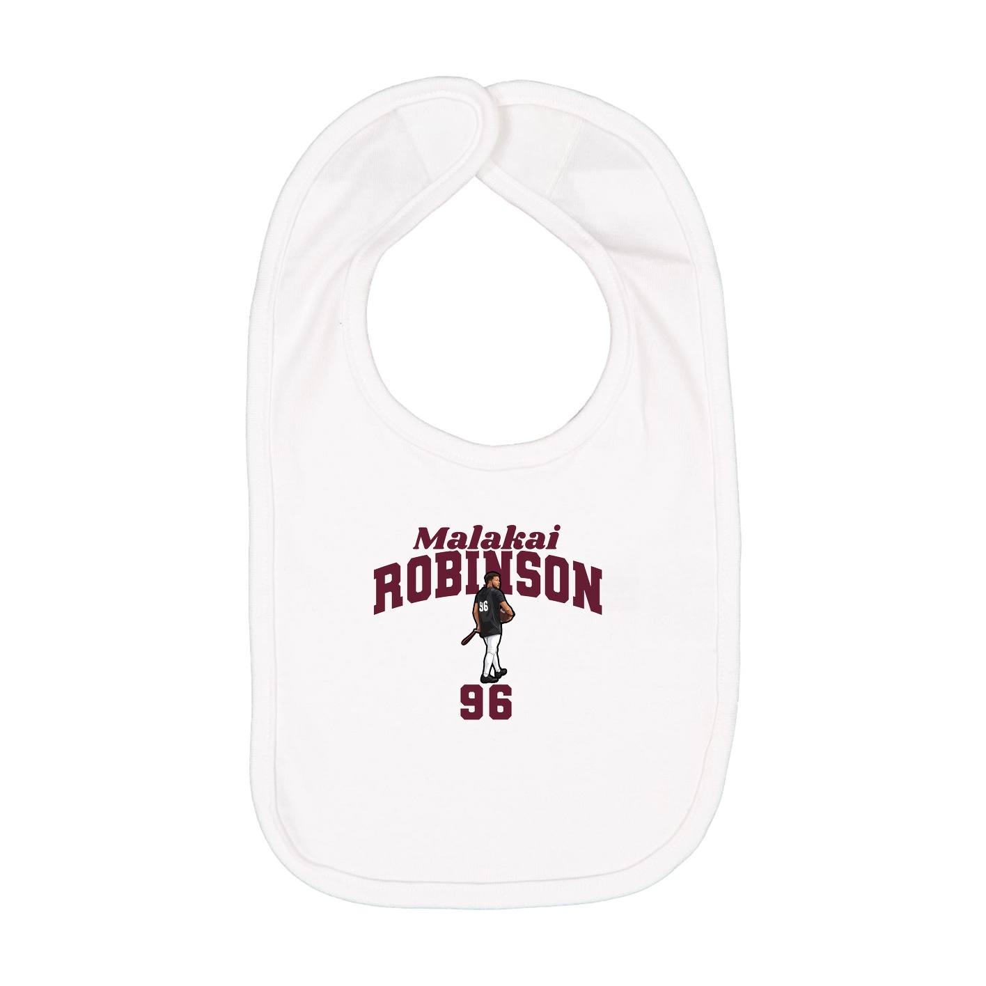Infant Bib — Signature Arch in White