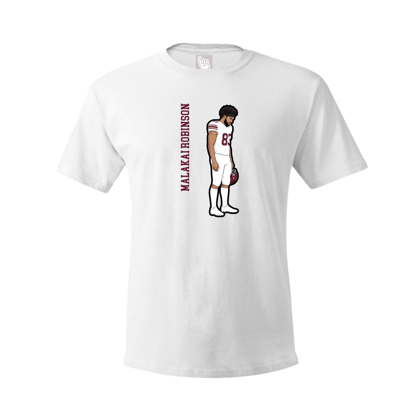 Youth Tee — Name Vertical in White