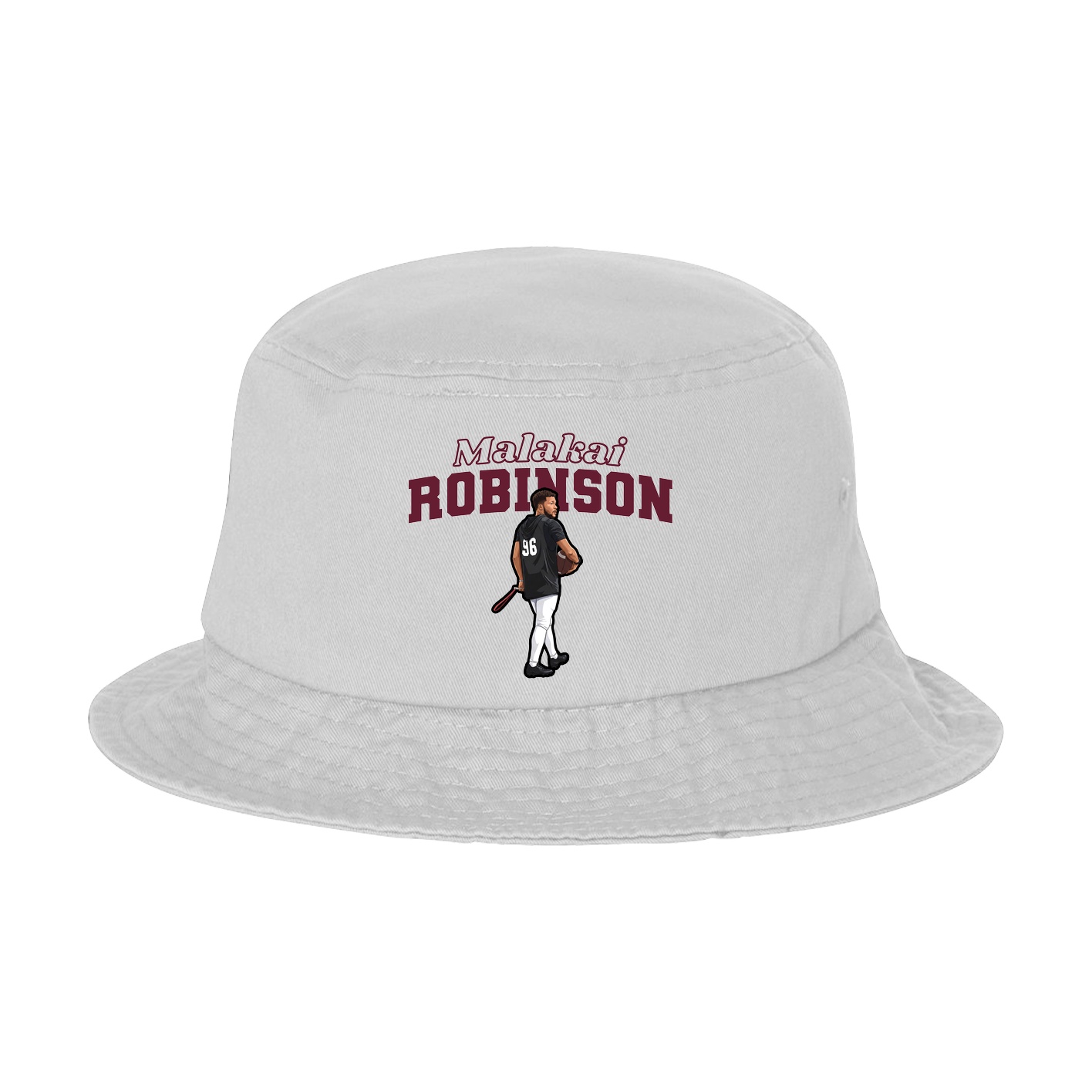 Bucket Cap — Name Arch in White