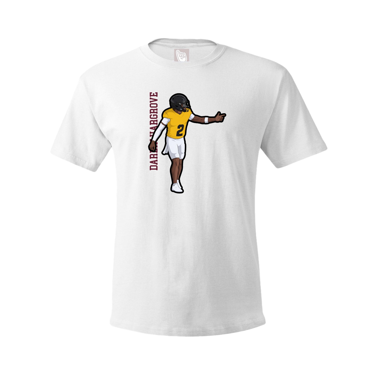 Tee — Name Vertical in White