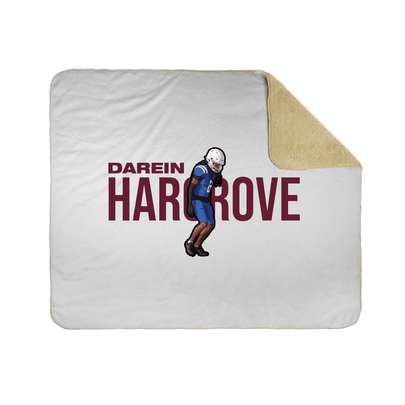 Throw Blanket — Player Name in White