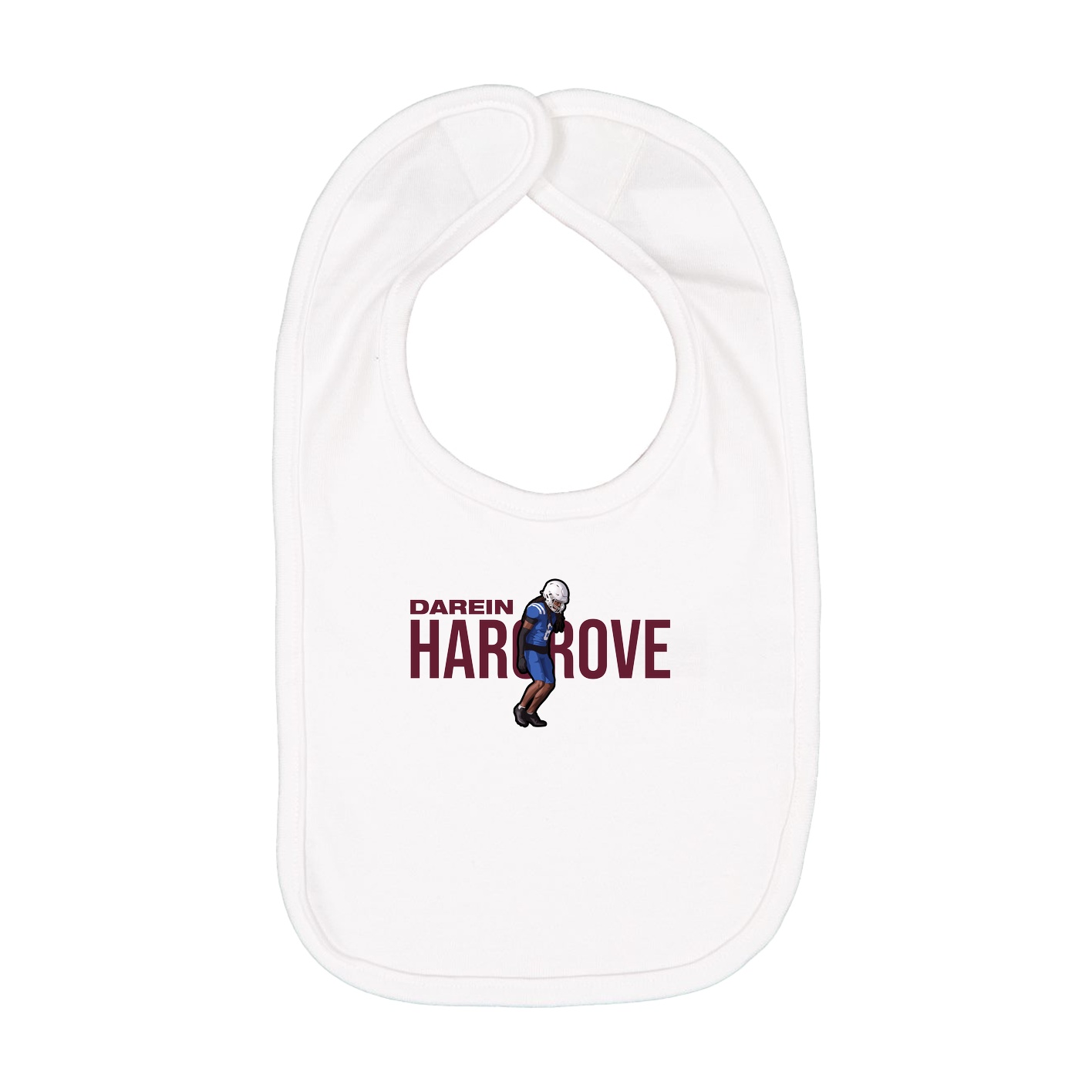 Infant Bib — Player Name in White