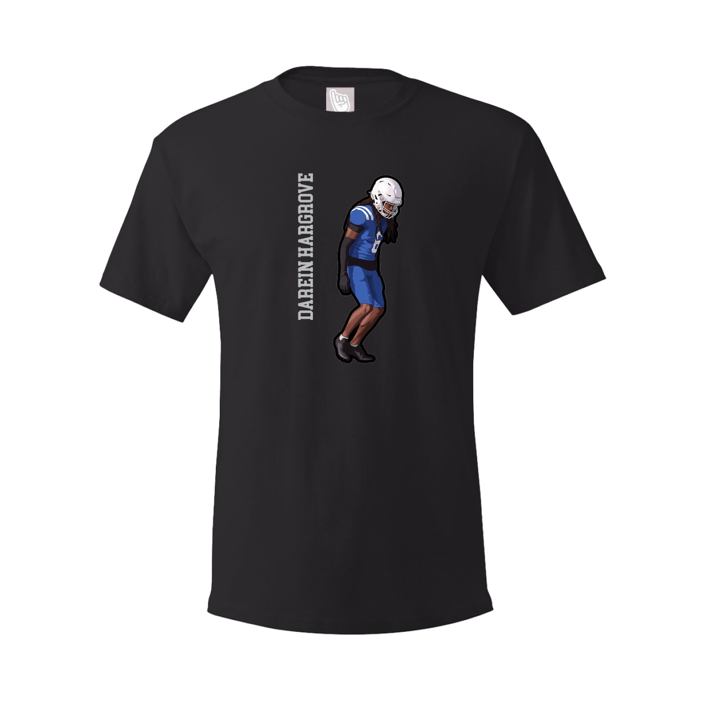 Youth Tee — Name Vertical in Black