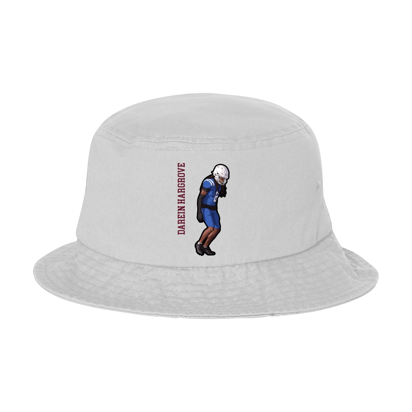 Bucket Cap — Name Vertical in White