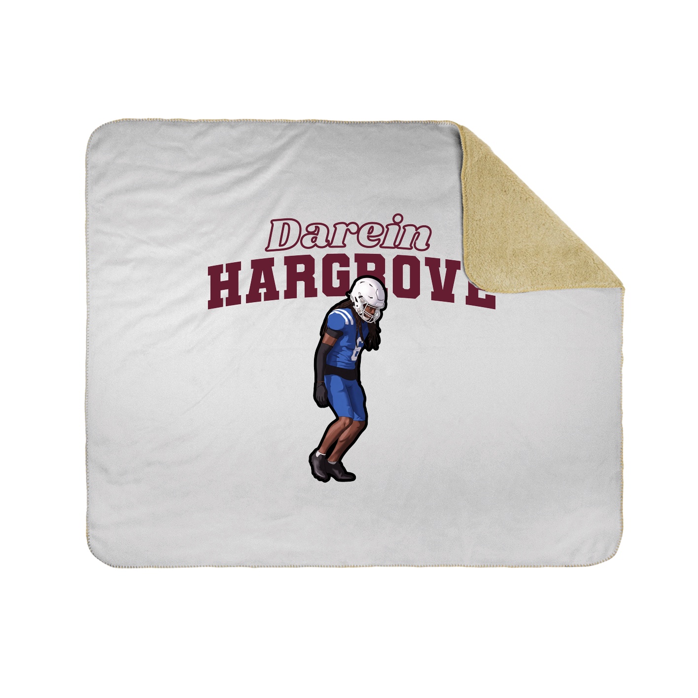 Throw Blanket — Name Arch in White