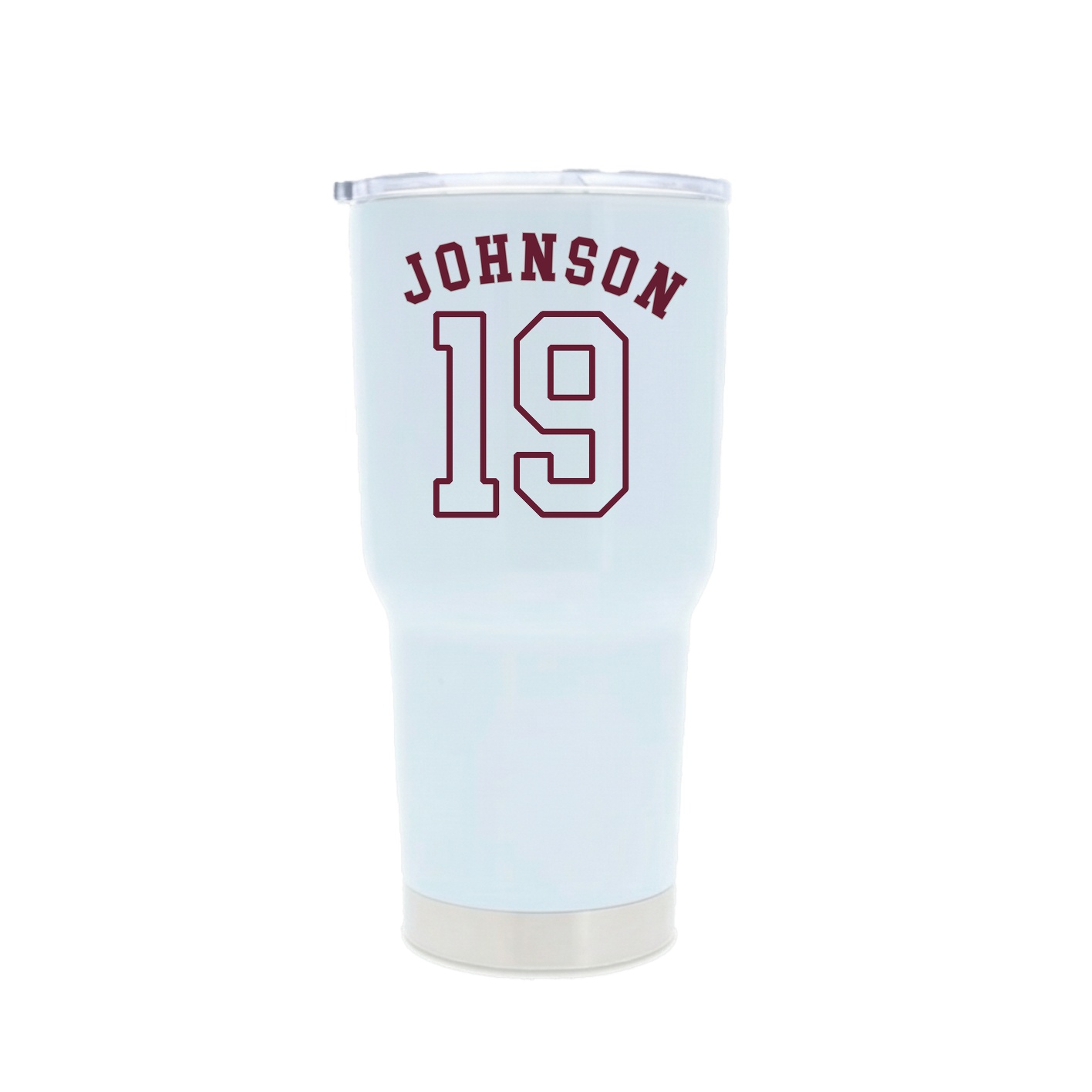 30oz Stainless Steel Tumbler — Shirsey Arch in White