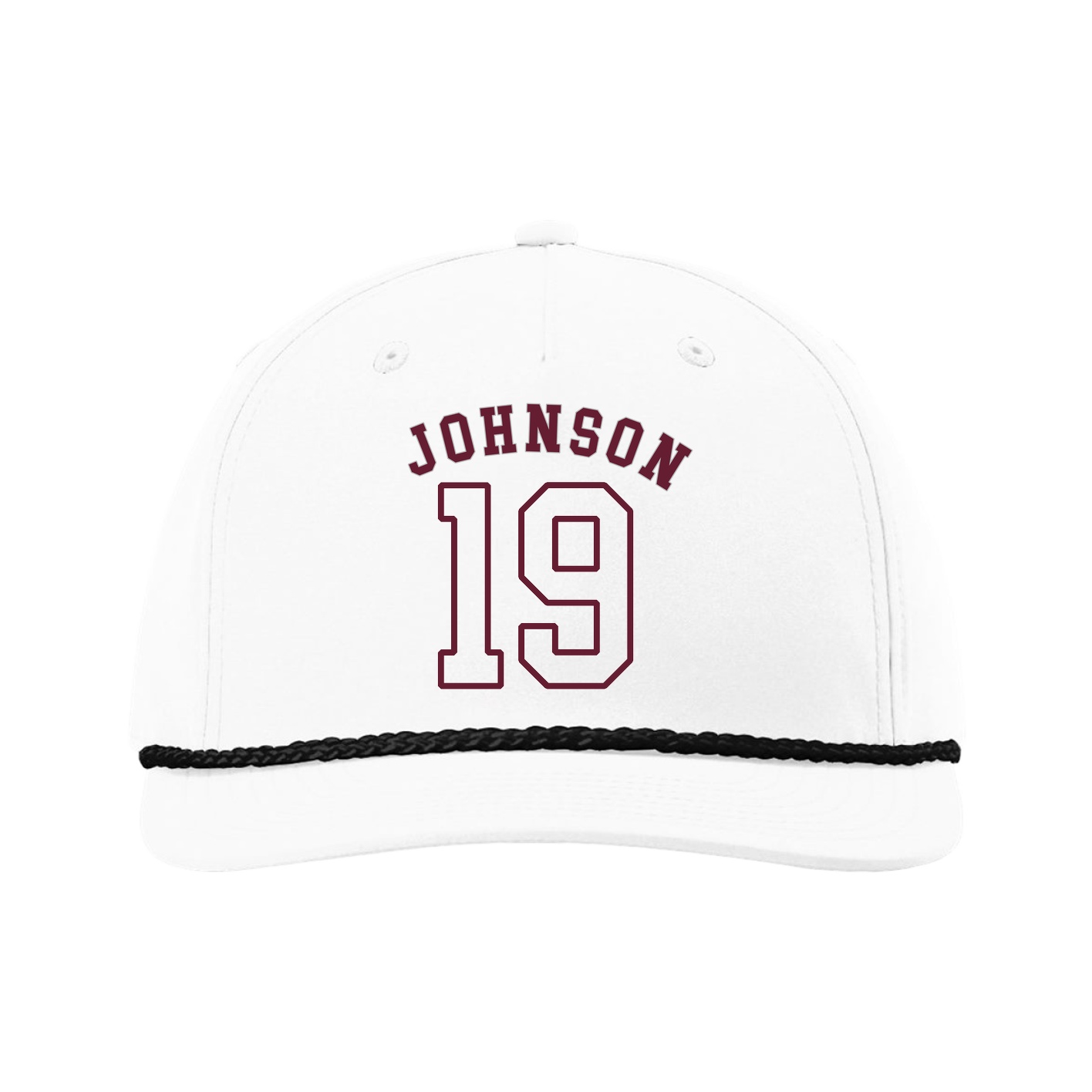 Five-Panel Classic Rope Cap — Shirsey Arch in White