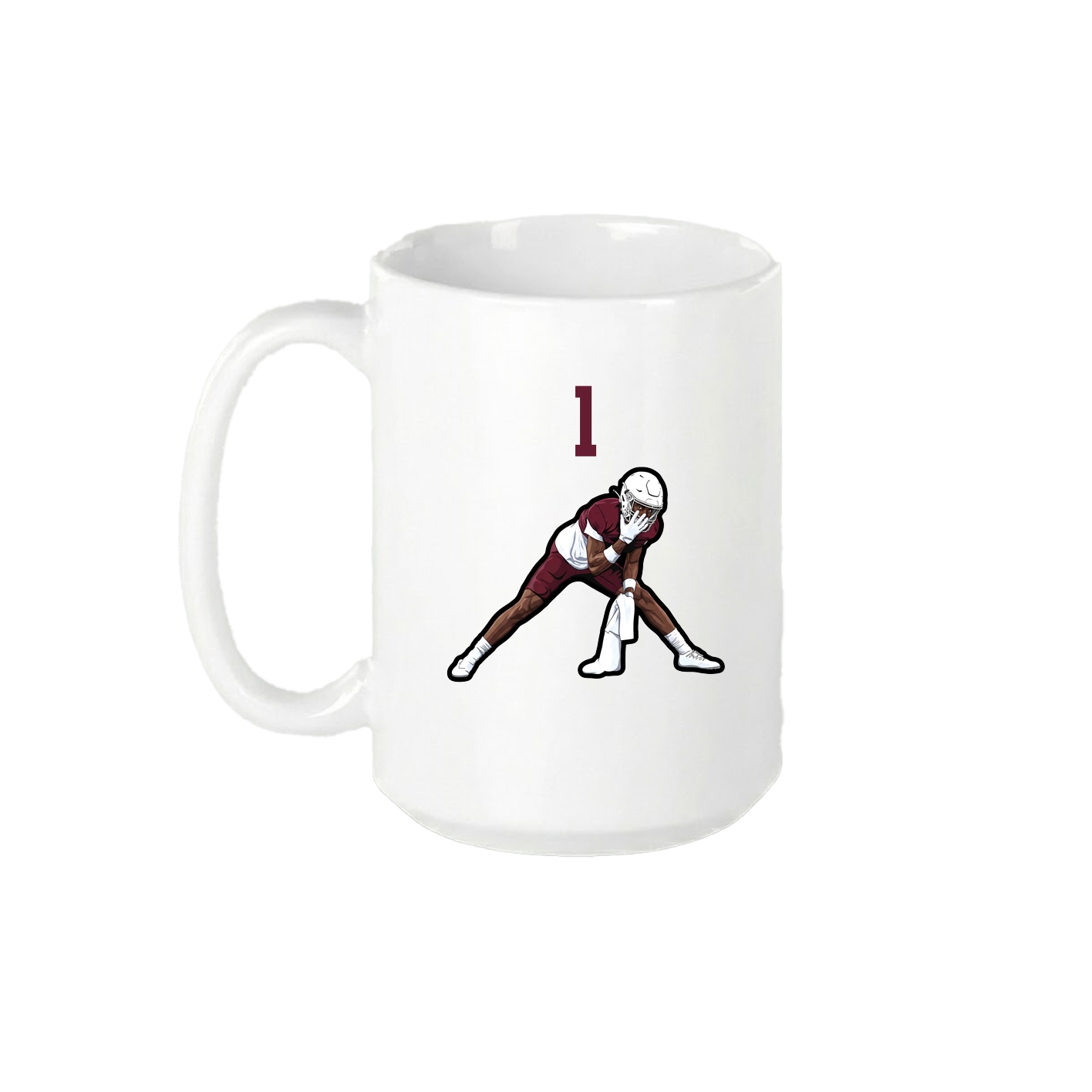 15oz Coffee Mug — Number Top in White
