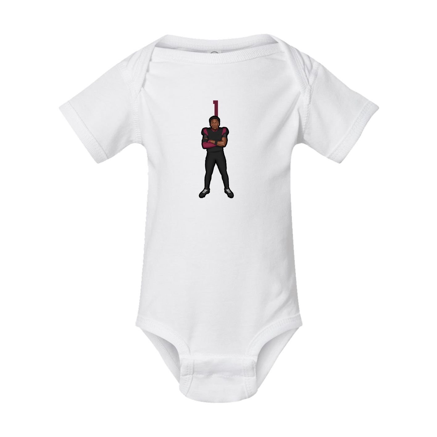 Baby Onesie — Number Top in White
