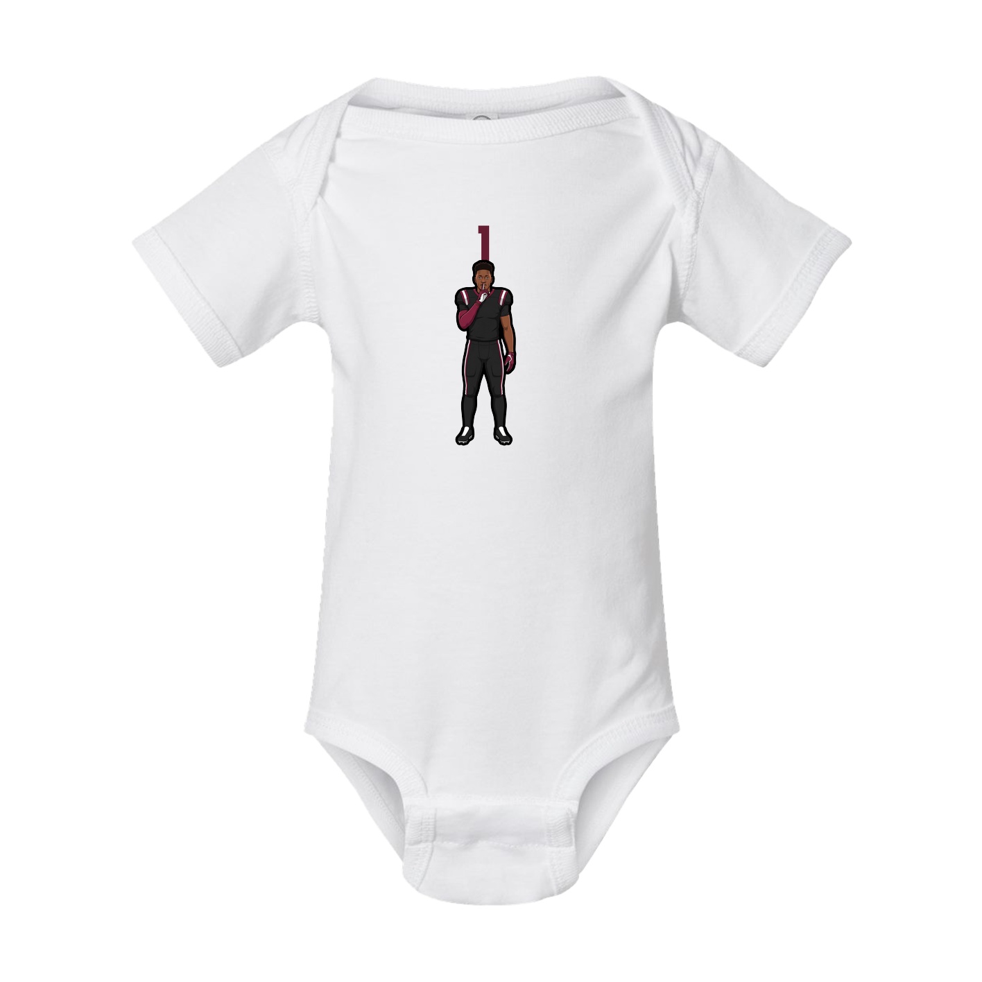 Baby Onesie — Number Top in White