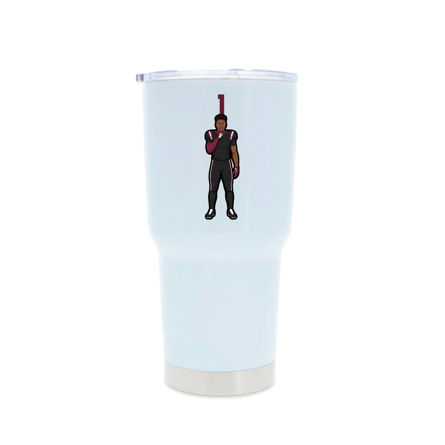 30oz Stainless Steel Tumbler — Number Top in White