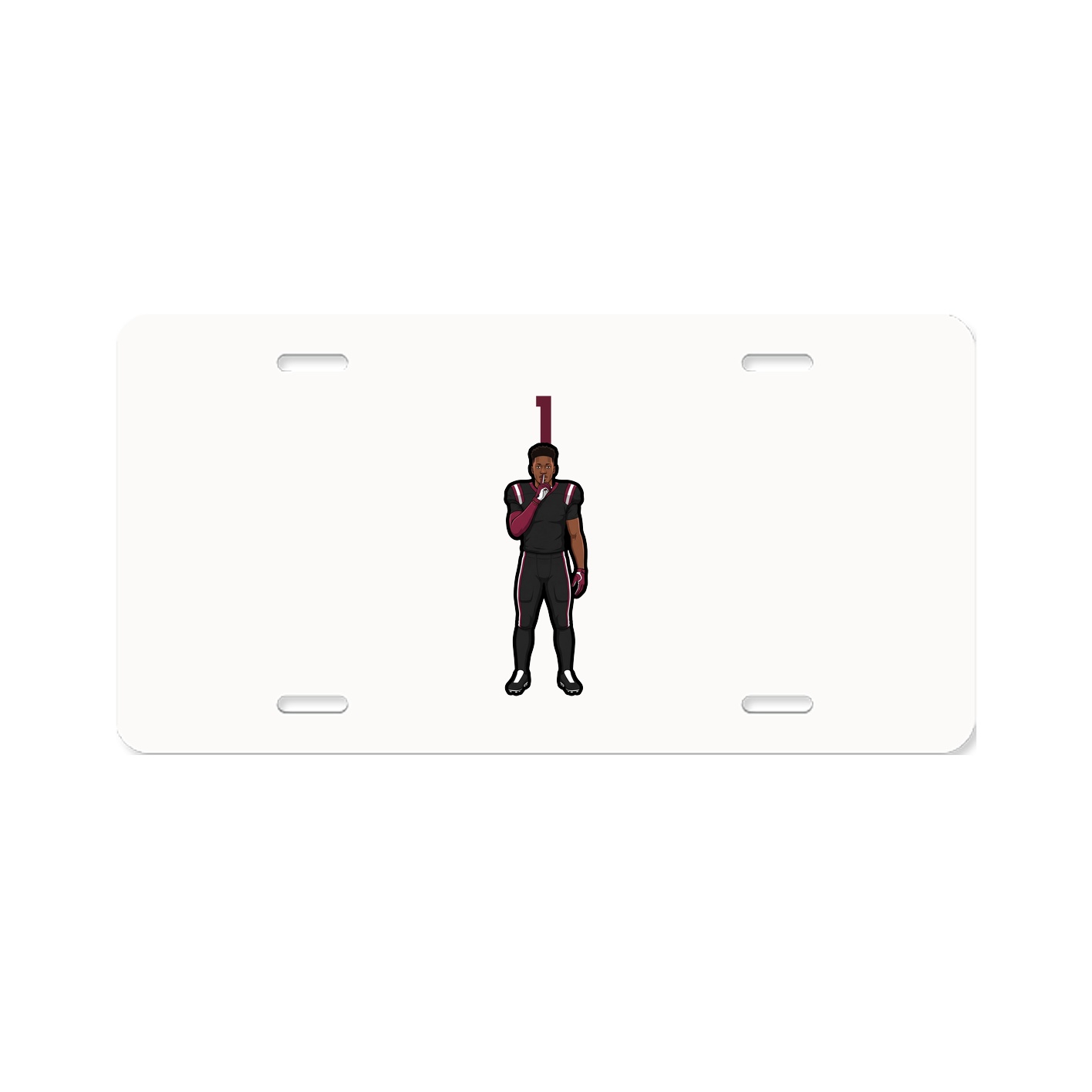 License Plate — Number Top in Classic