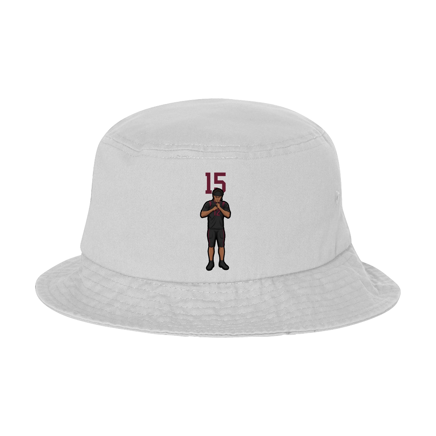Bucket Cap — Number Top in White