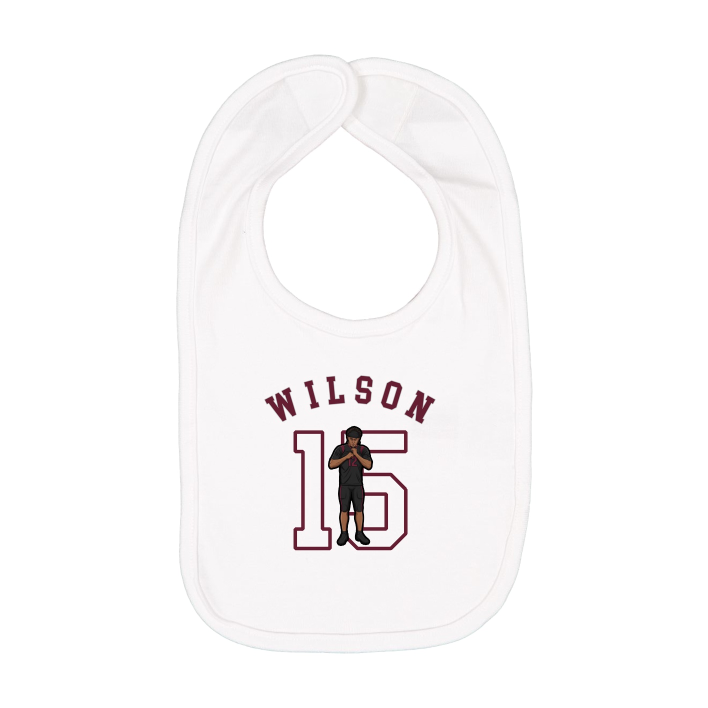 Infant Bib — Shirsey Arch in White