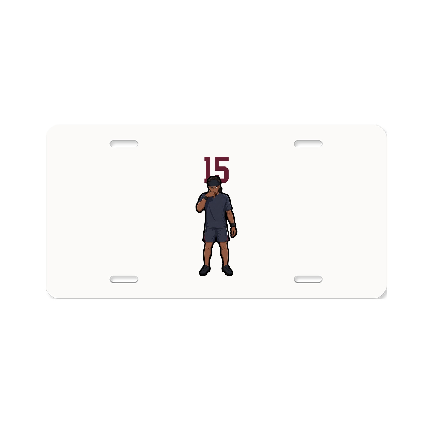 License Plate — Number Top in Classic