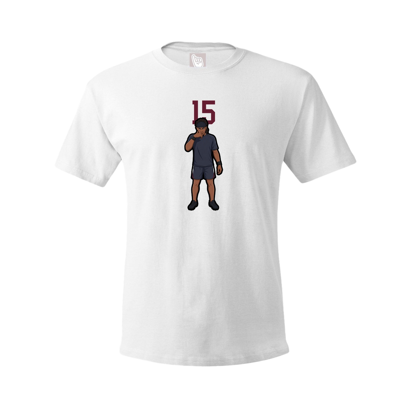 Youth Tee — Number Top in White