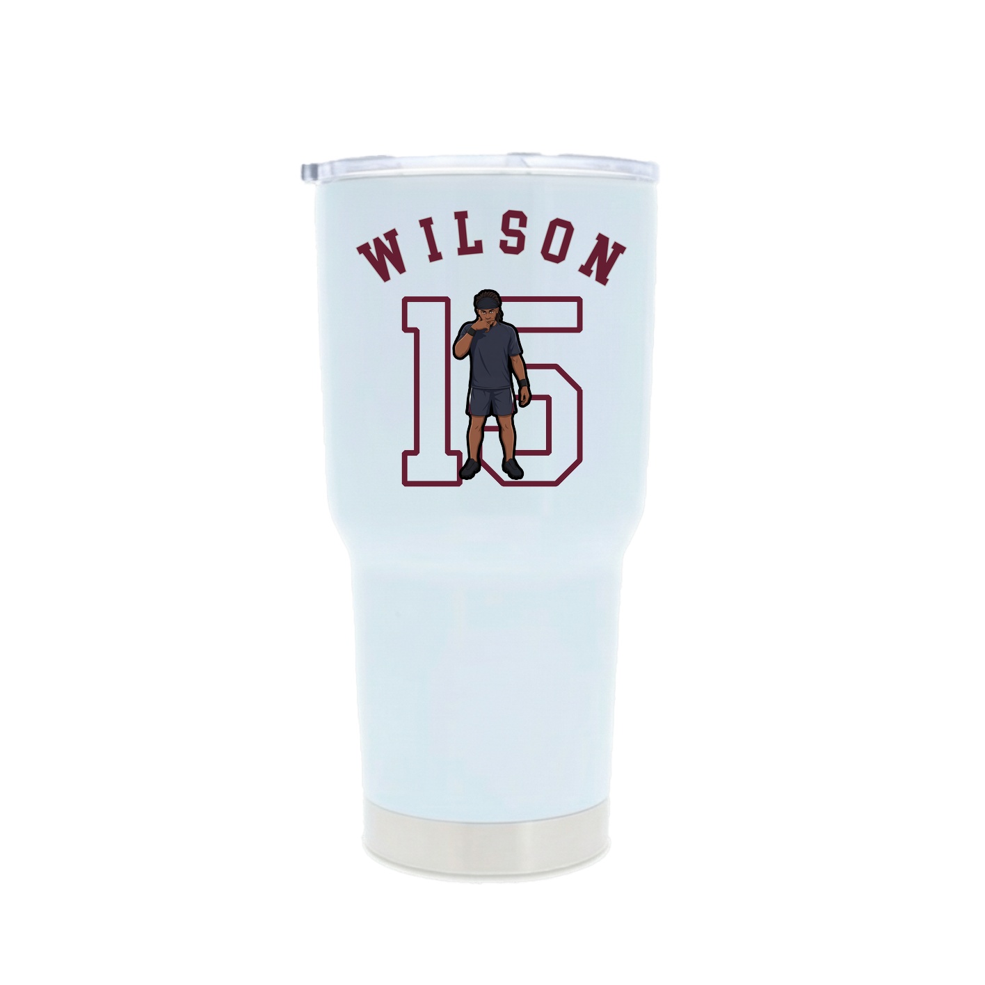 30oz Stainless Steel Tumbler — Shirsey Arch in White