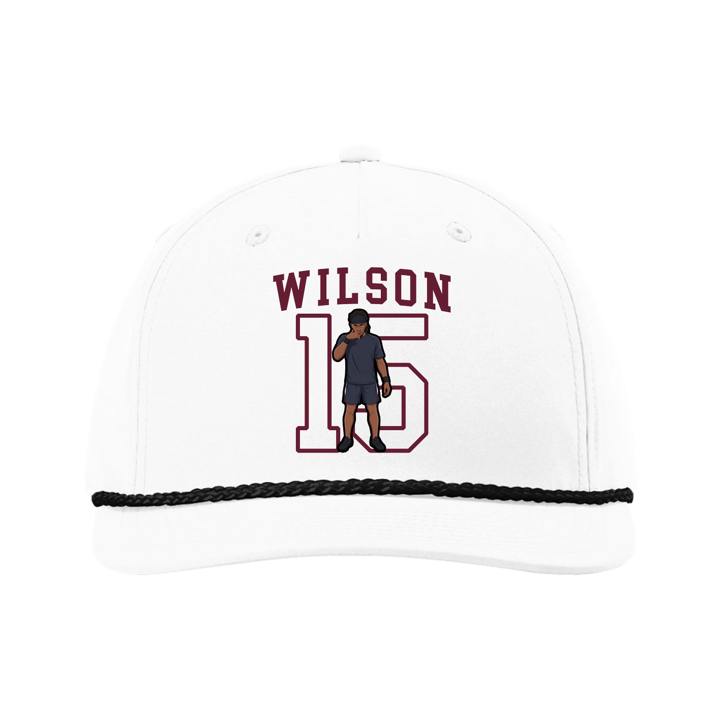 Five-Panel Classic Rope Cap — Shirsey in White