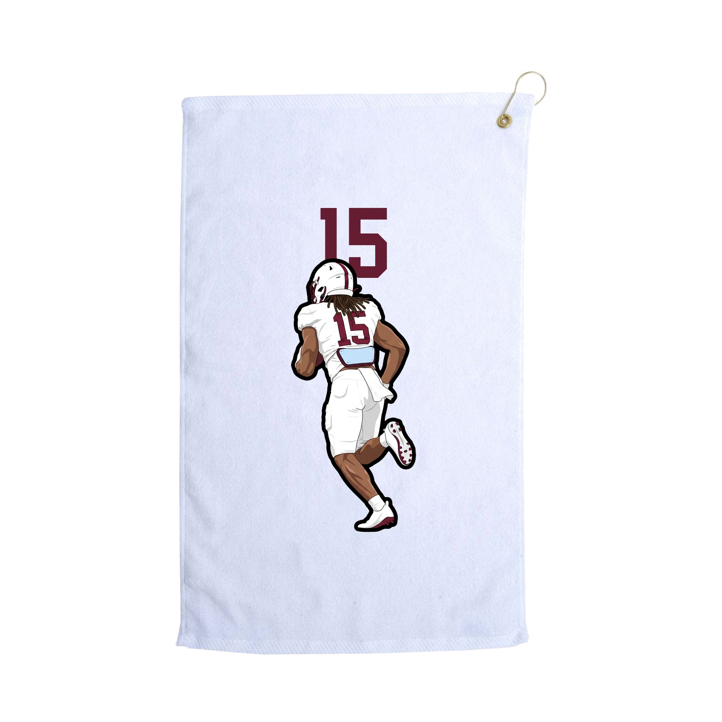 Golf Towel — Number Top in White