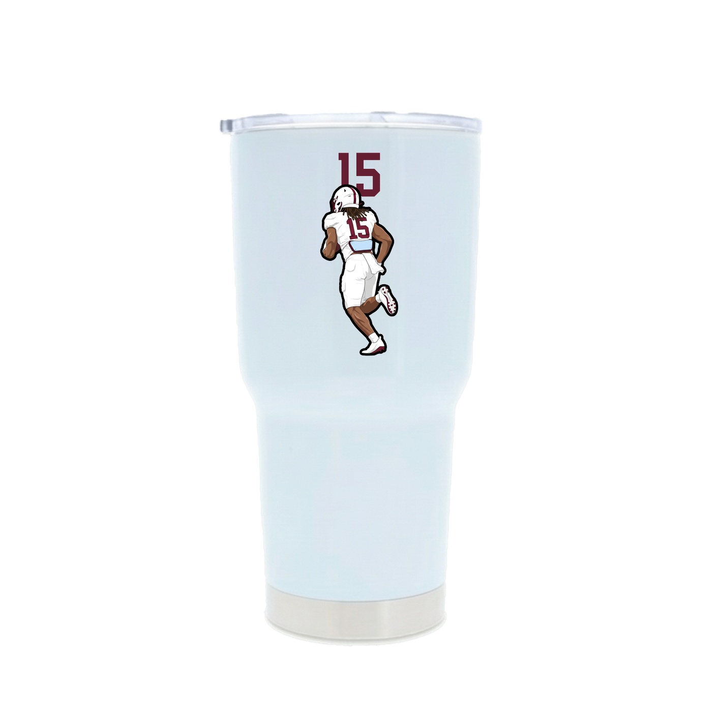 30oz Stainless Steel Tumbler — Number Top in White