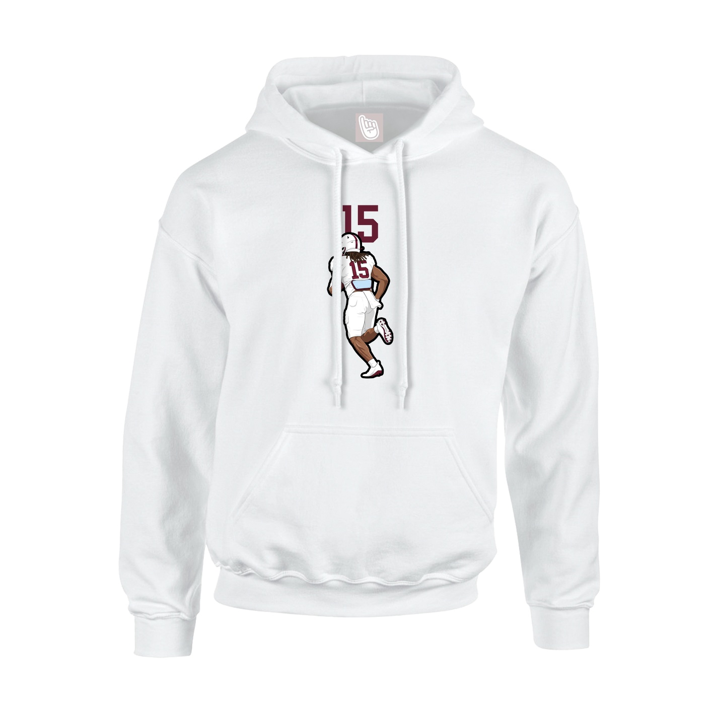 Hoodie — Number Top in White