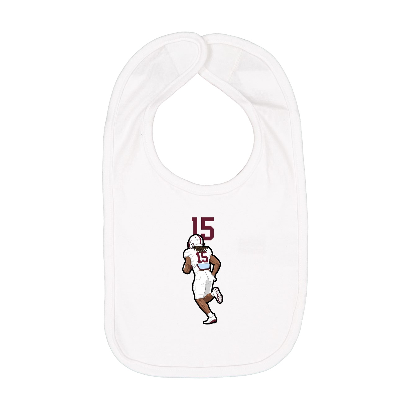 Infant Bib — Number Top in White
