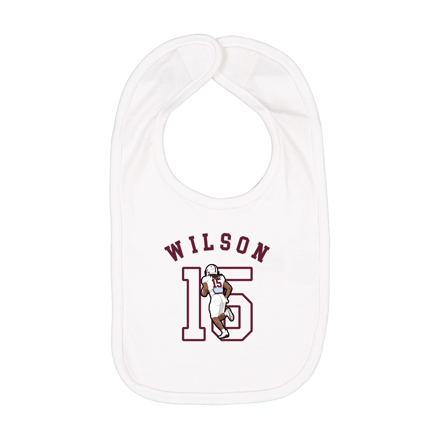 Infant Bib — Shirsey Arch in White