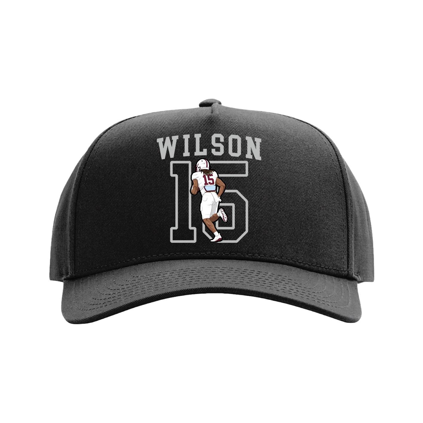 Full Fabric Five-Panel Champ Cap — Shirsey in Black