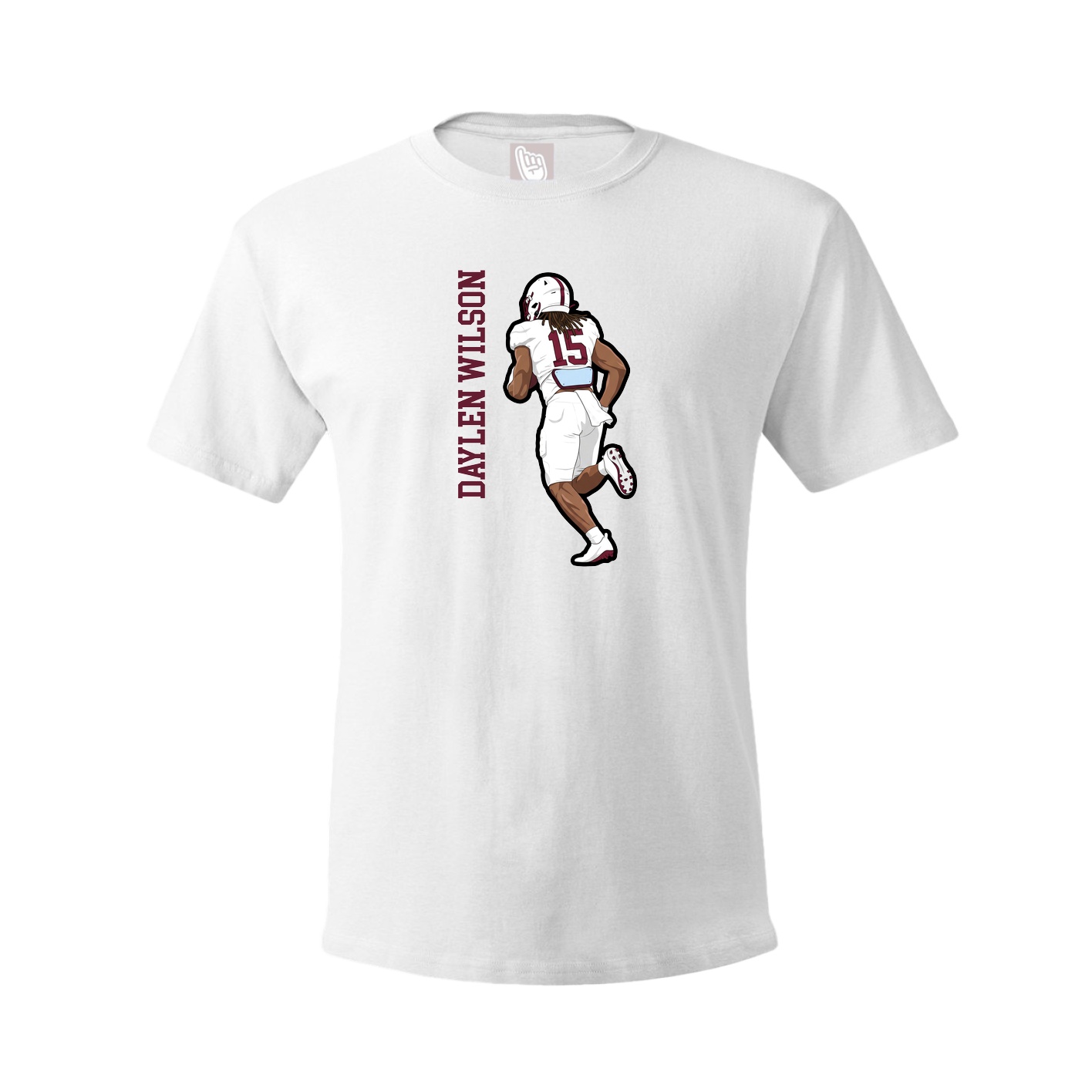 Tee — Name Vertical in White