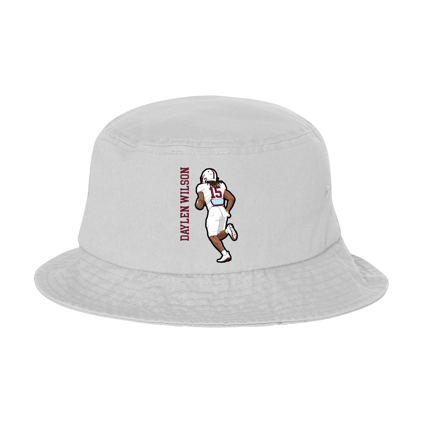 Bucket Cap — Name Vertical in White