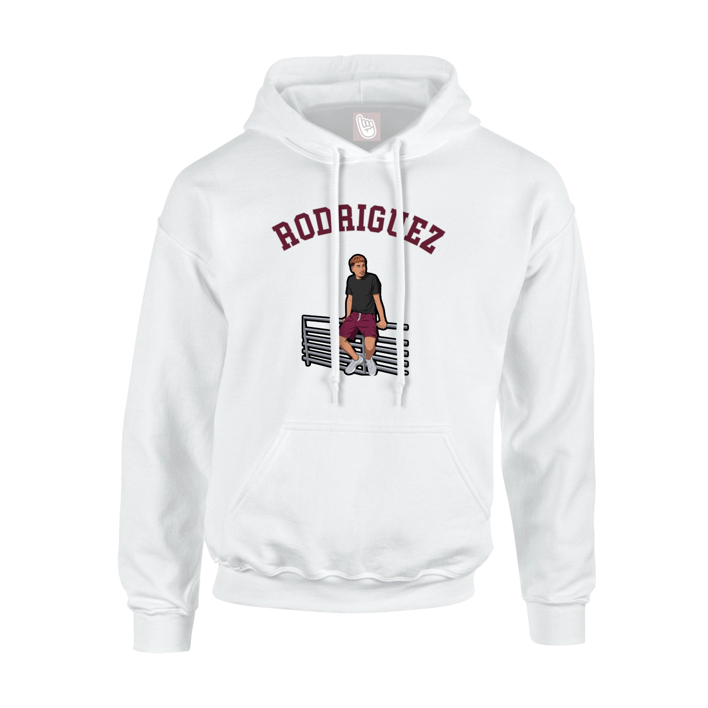 Hoodie — Shirsey Arch in White