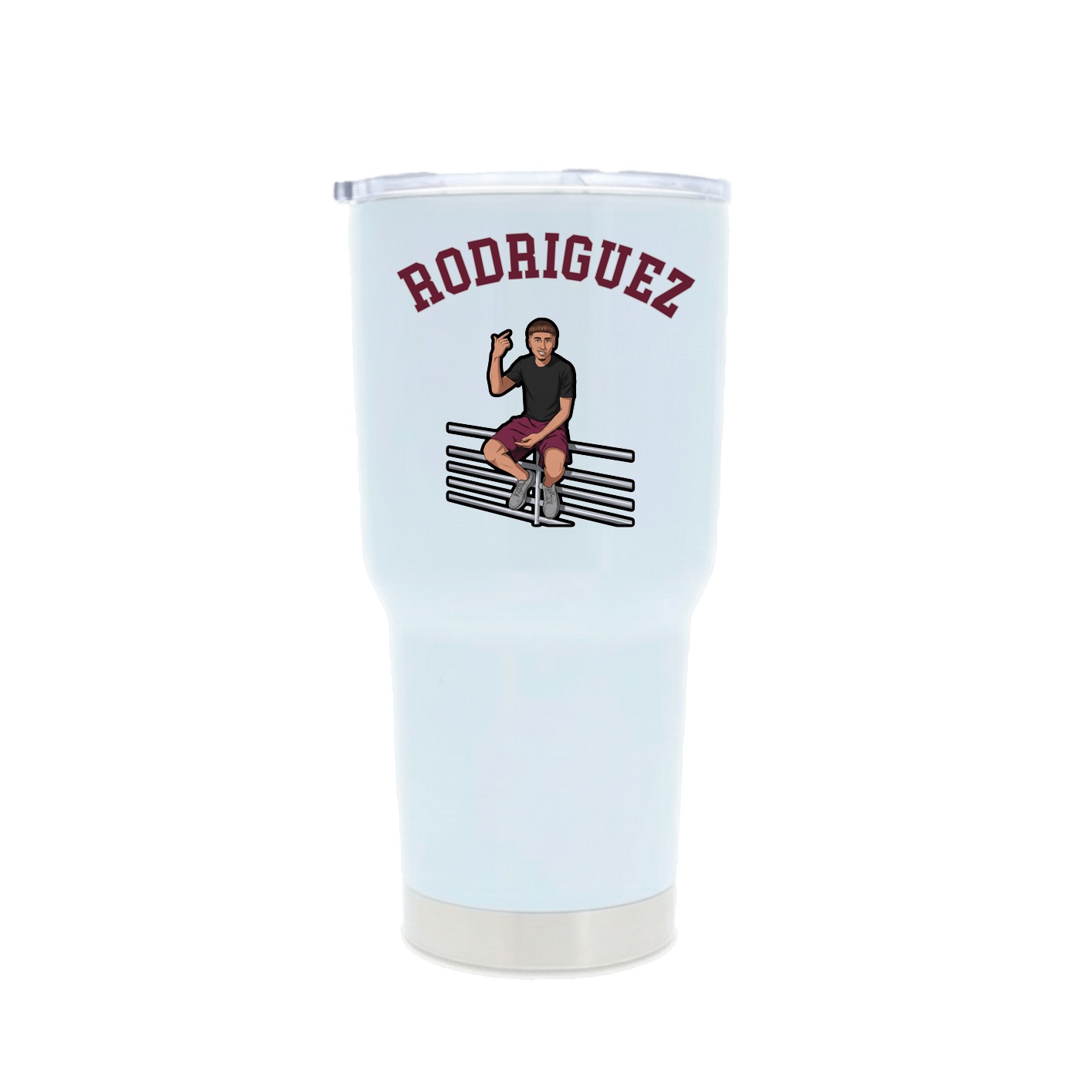 30oz Stainless Steel Tumbler — Shirsey Arch in White