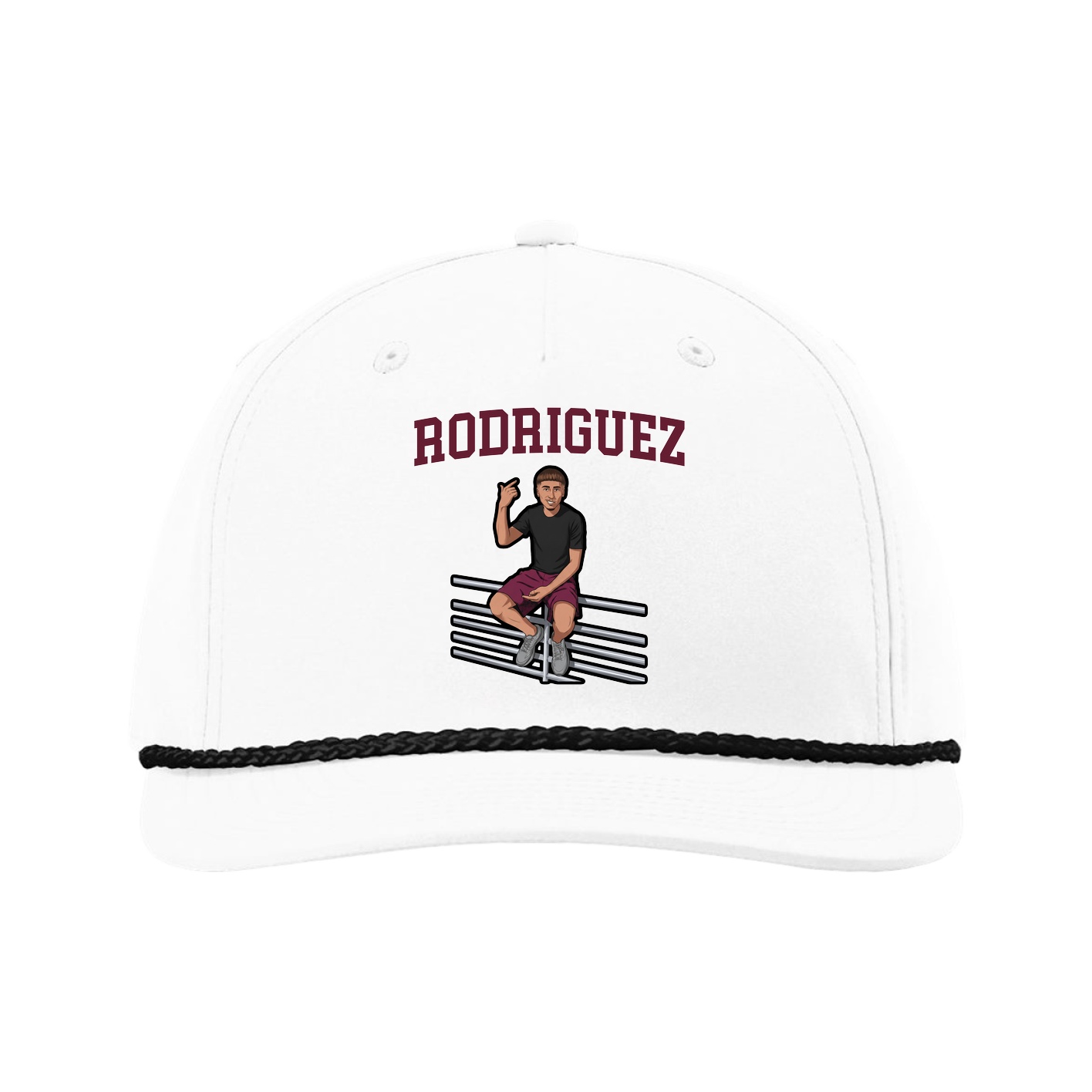 Five-Panel Classic Rope Cap — Shirsey in White