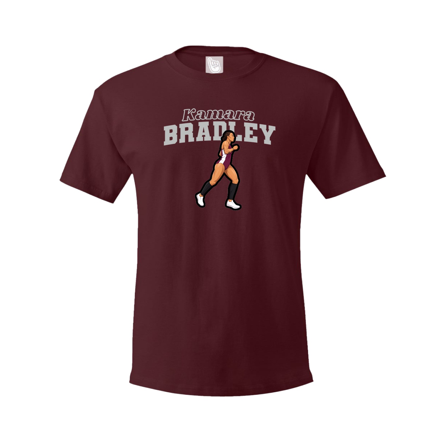 Tee — Name Arch in Maroon