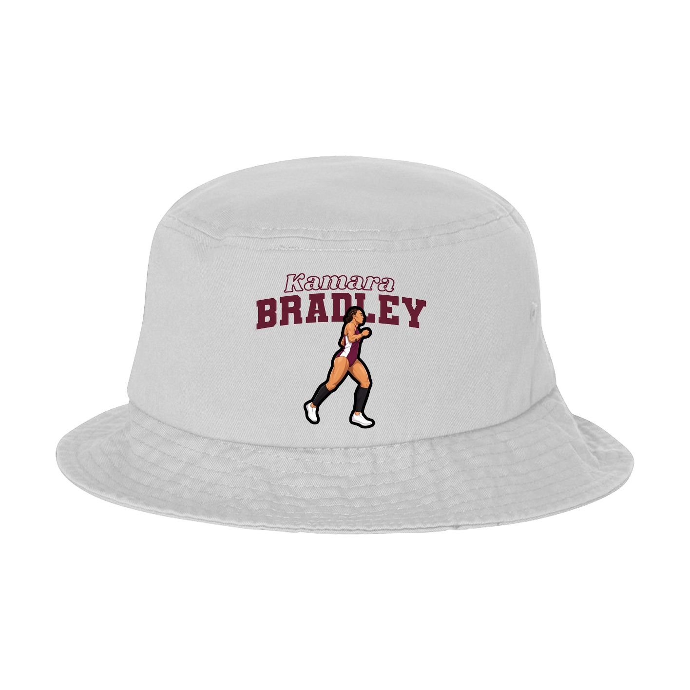 Bucket Cap — Name Arch in White