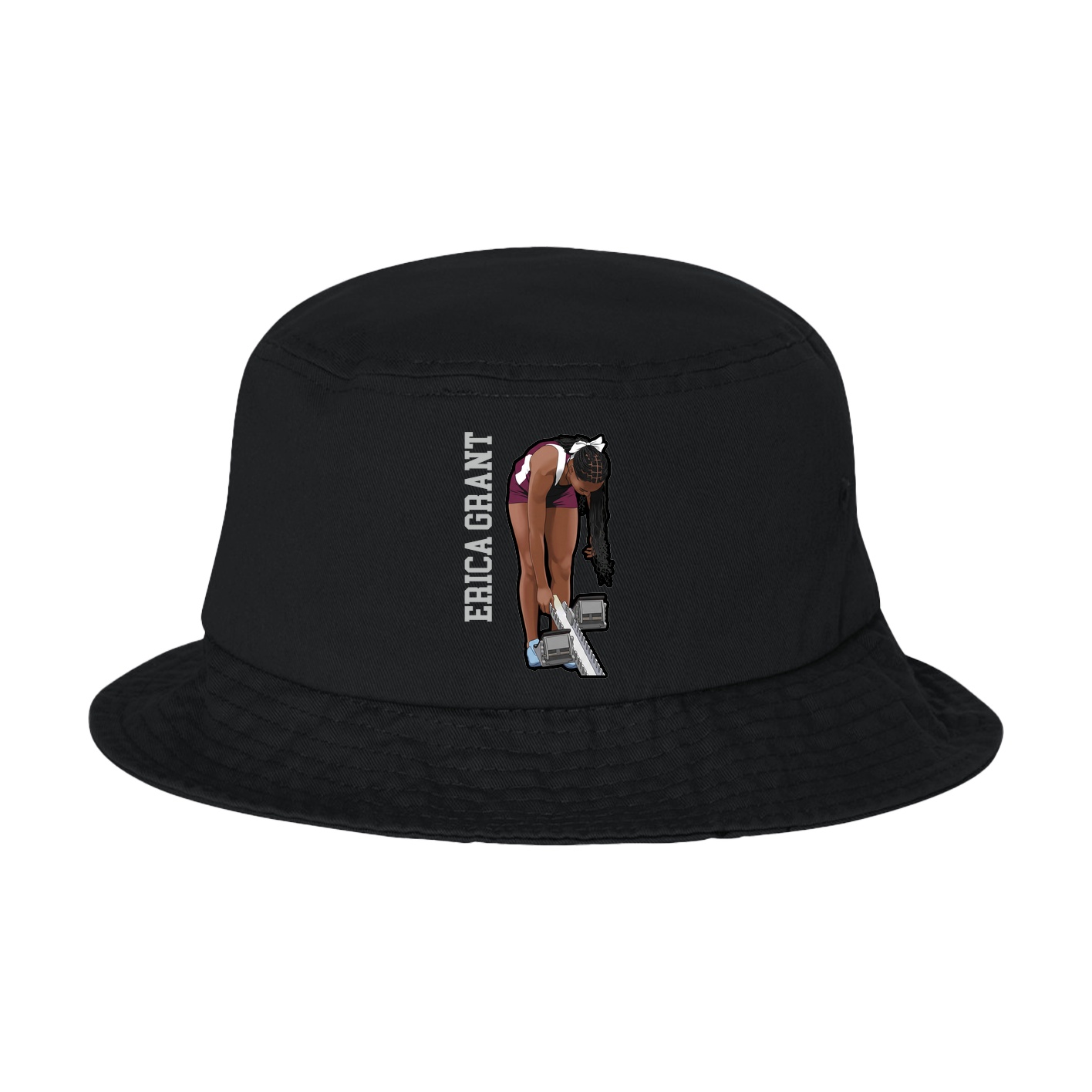 Bucket Cap — Name Vertical in Black