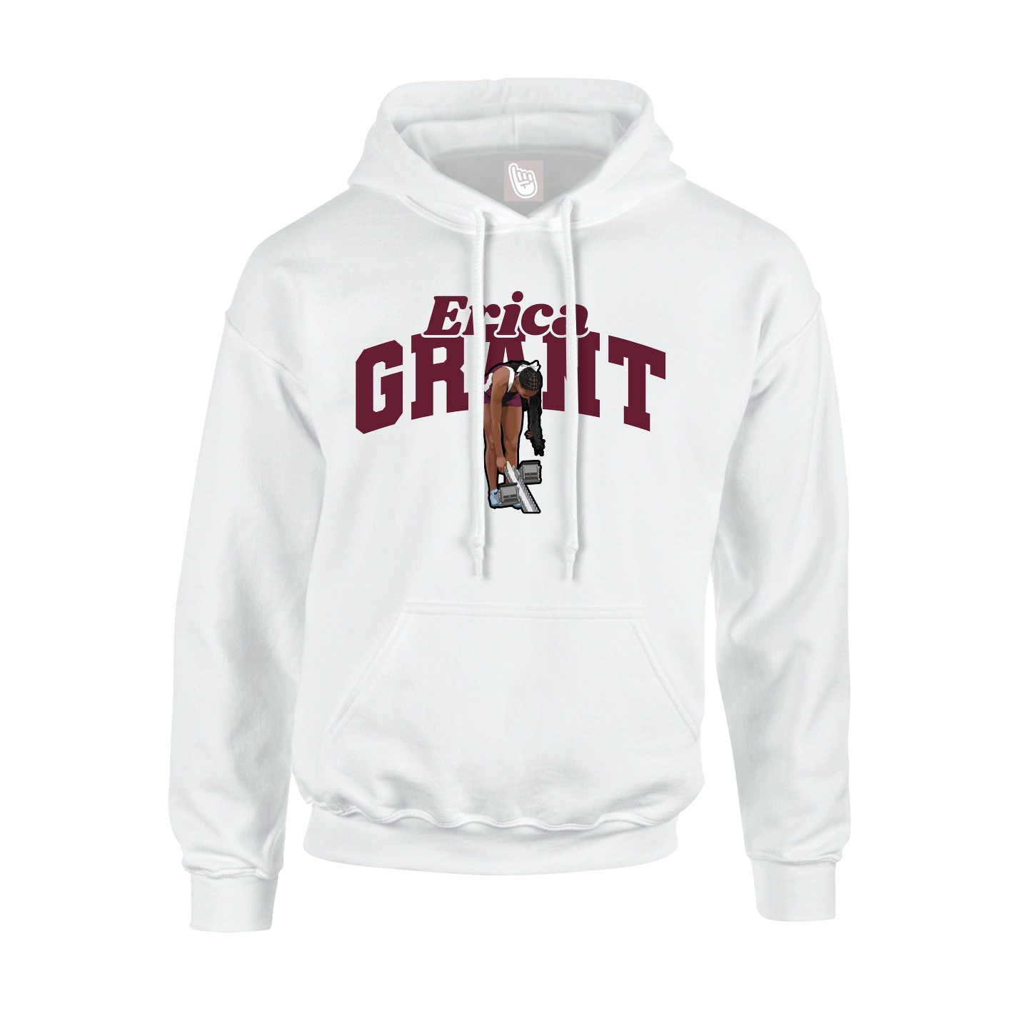 Youth Hoodie — Signature Arch in White